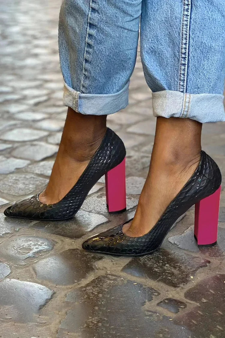 FLUO HEEL PUMPS