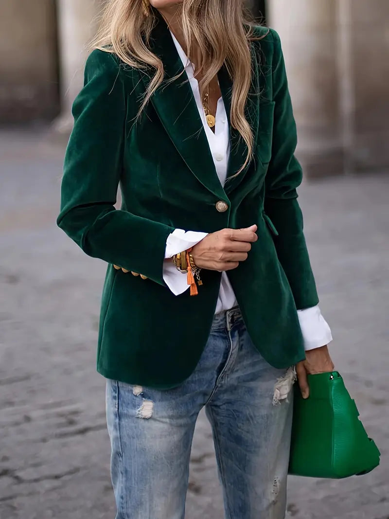 Savannah™ - Elegant Velvet Blazer