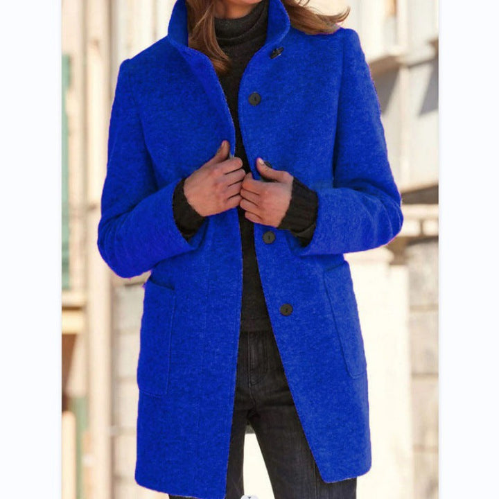 Vintora™ – Retro Women's Windbreaker with Buttons and Stand-Up Collar