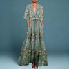 Hazel -  Elegant Floral Wrap Dress