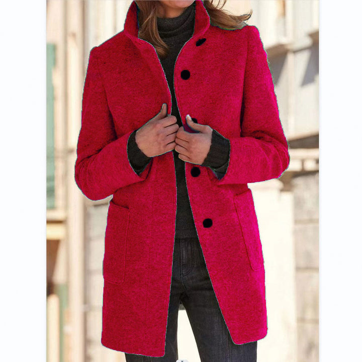 Vintora™ – Retro Women's Windbreaker with Buttons and Stand-Up Collar