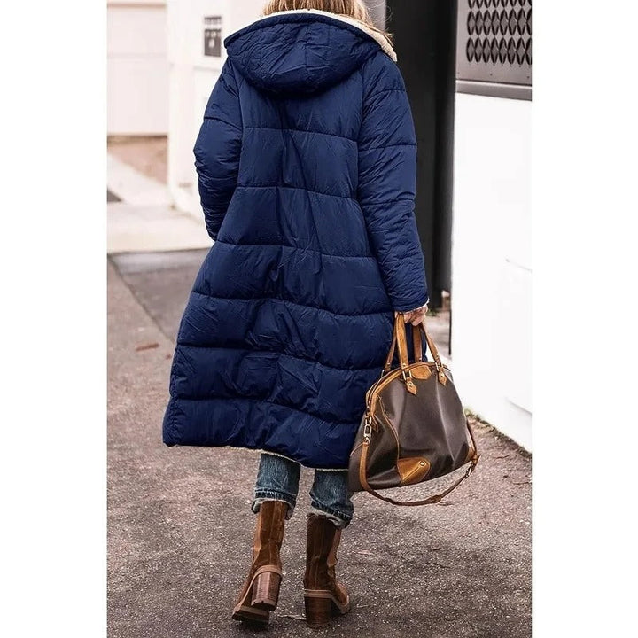 Zoe™ - Comfortable Warm Fleece Long Hooded Puffer Jacket