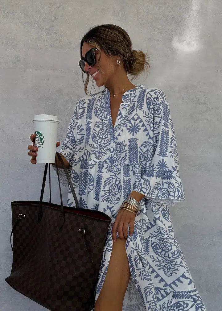 Idalina - Stylish Printed Dress