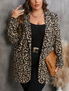 Olivia™ - Stylish Plus Size Leopard Pattern Blazer