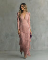 Louise | Elegant dress with fringe sleeves